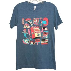 Billy Strings Graphic Tee Small Blue Bella Canvas Tour Style Shirt